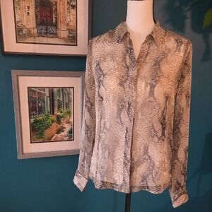 Snakeskin Print Blouse